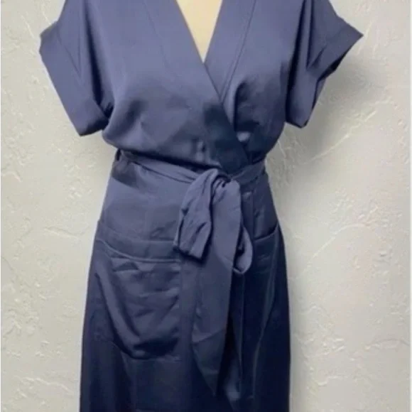 J. Crew Classic Navy Midi Dress - Picture 2 of 4